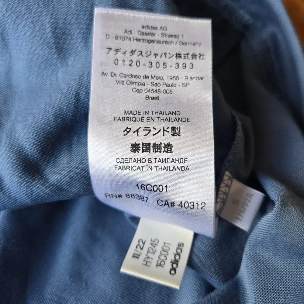adidas Y-3 Short Sleeve w Pockets Premium T-Shirt Blue Size Small HY1245
